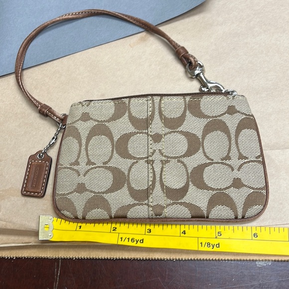 Coach Handbags - COACH Signature C Jacquard Fabric Wristlet